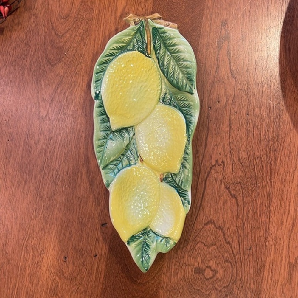 VIETRI Italy Majolica Lemons Serving Dish